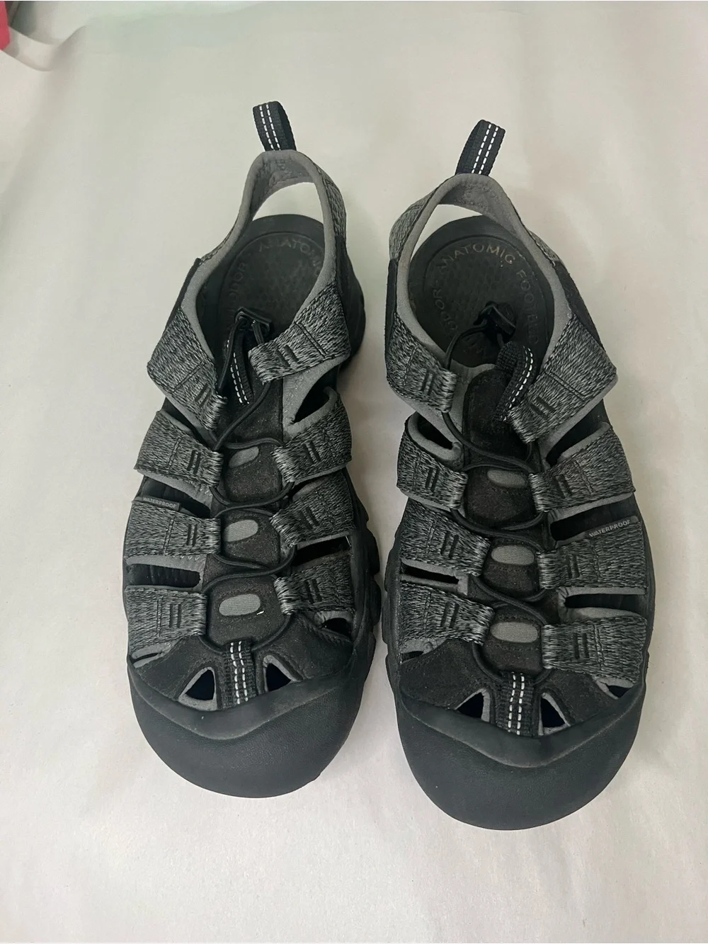 Keen Men's Black Gray Closed-Toe Sandals